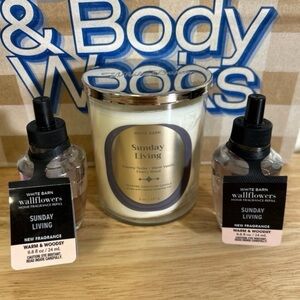 SUNDAY LIVING 3pc set - Bath & Body Works - TEST STORE - NEW! RARE!